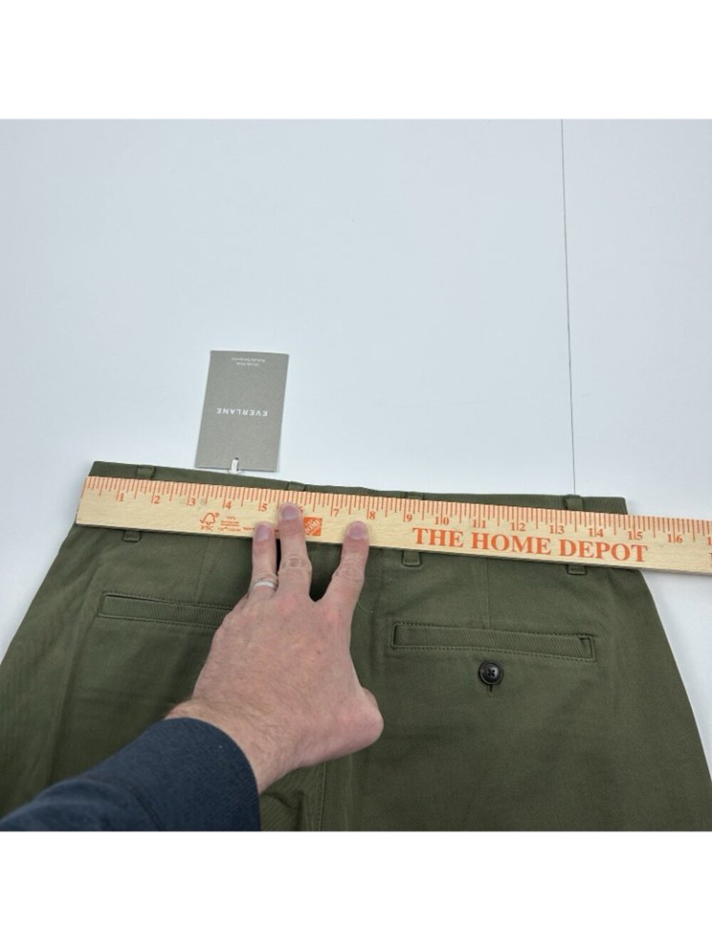 New Men’s Everlane Performance Chino Straight Olive green Pants size 29 x 28 NWT - Picture 6 of 11